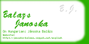 balazs janoska business card